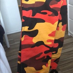 orange and red cami pants